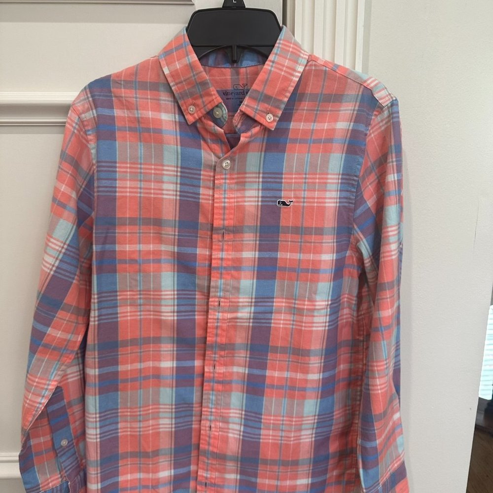 Vineyard Vines: Long Sleeve Button-up, M/12-14